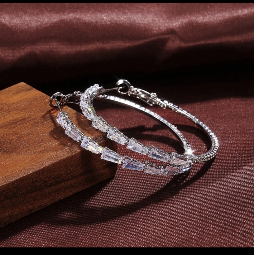 Crystal Silver earrings